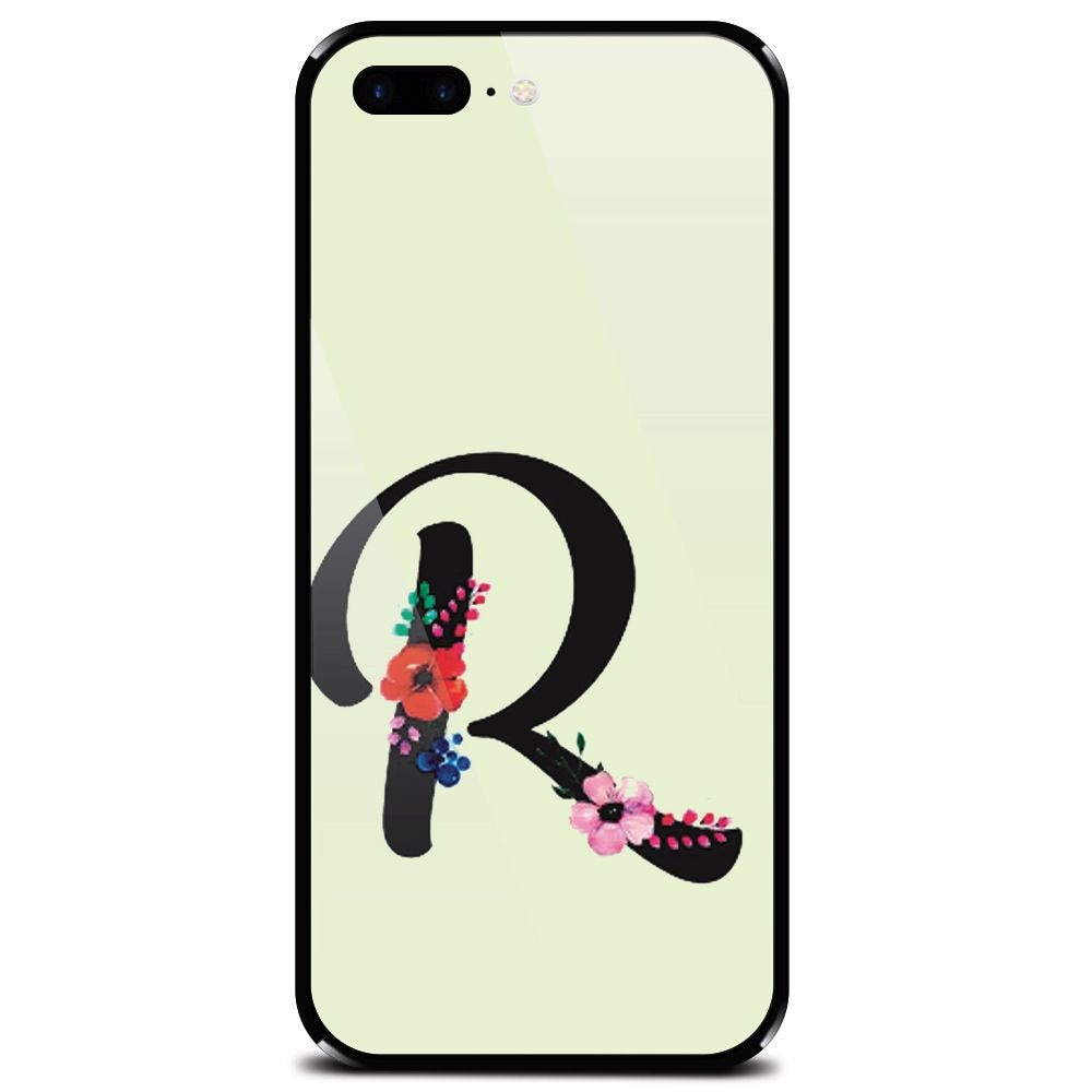Husa din sticla securizata pentru Apple iPhone 7 Plus, Litera R