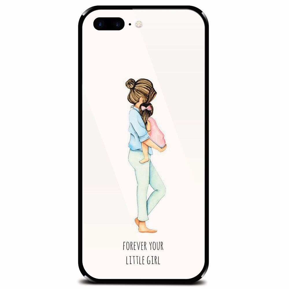 Husa din sticla securizata pentru Apple iPhone 7 Plus, Forever Little Girl