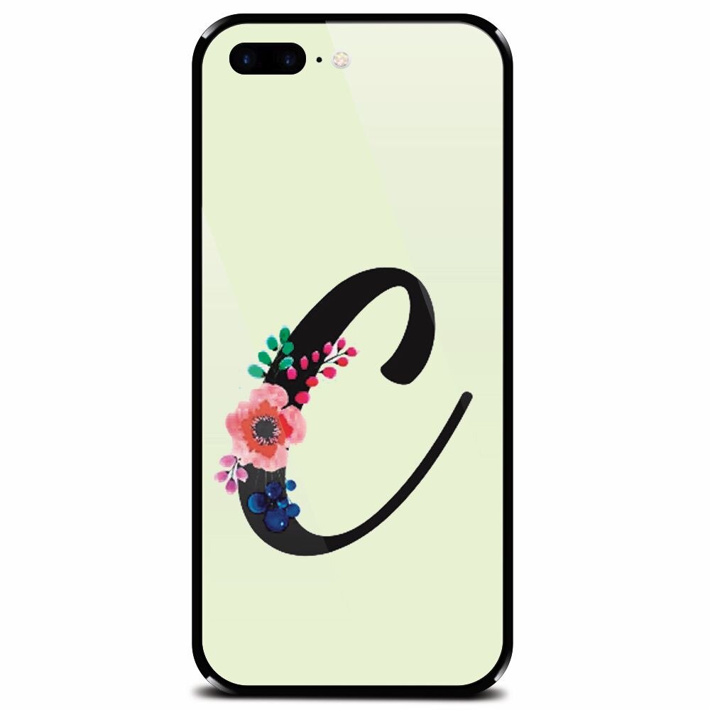 Husa din sticla securizata pentru Apple iPhone 7 Plus, Litera C