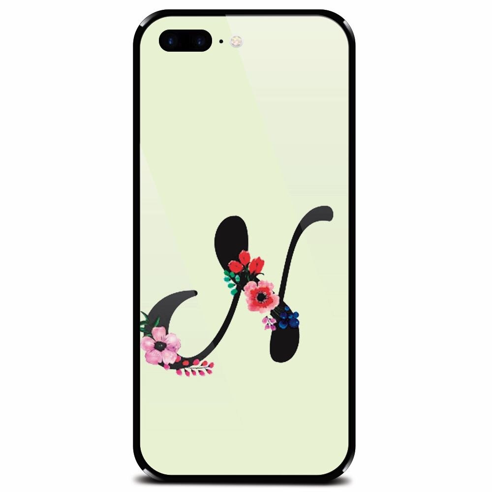 Husa din sticla securizata pentru Apple iPhone 7 Plus, Litera N