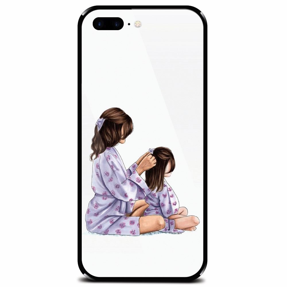 Husa din sticla securizata pentru Apple iPhone 8 Plus, Girls Time