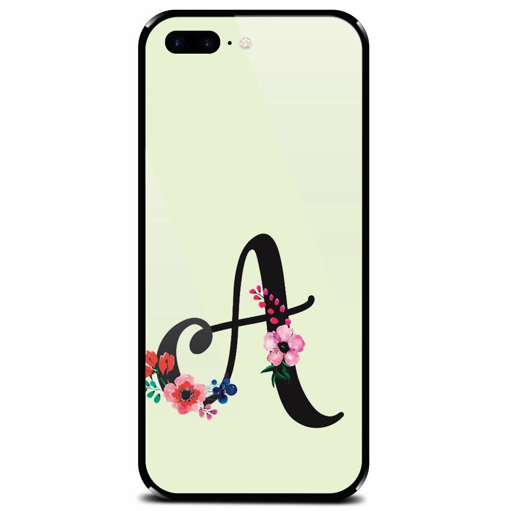 Husa din sticla securizata pentru Apple iPhone 8 Plus, Litera A