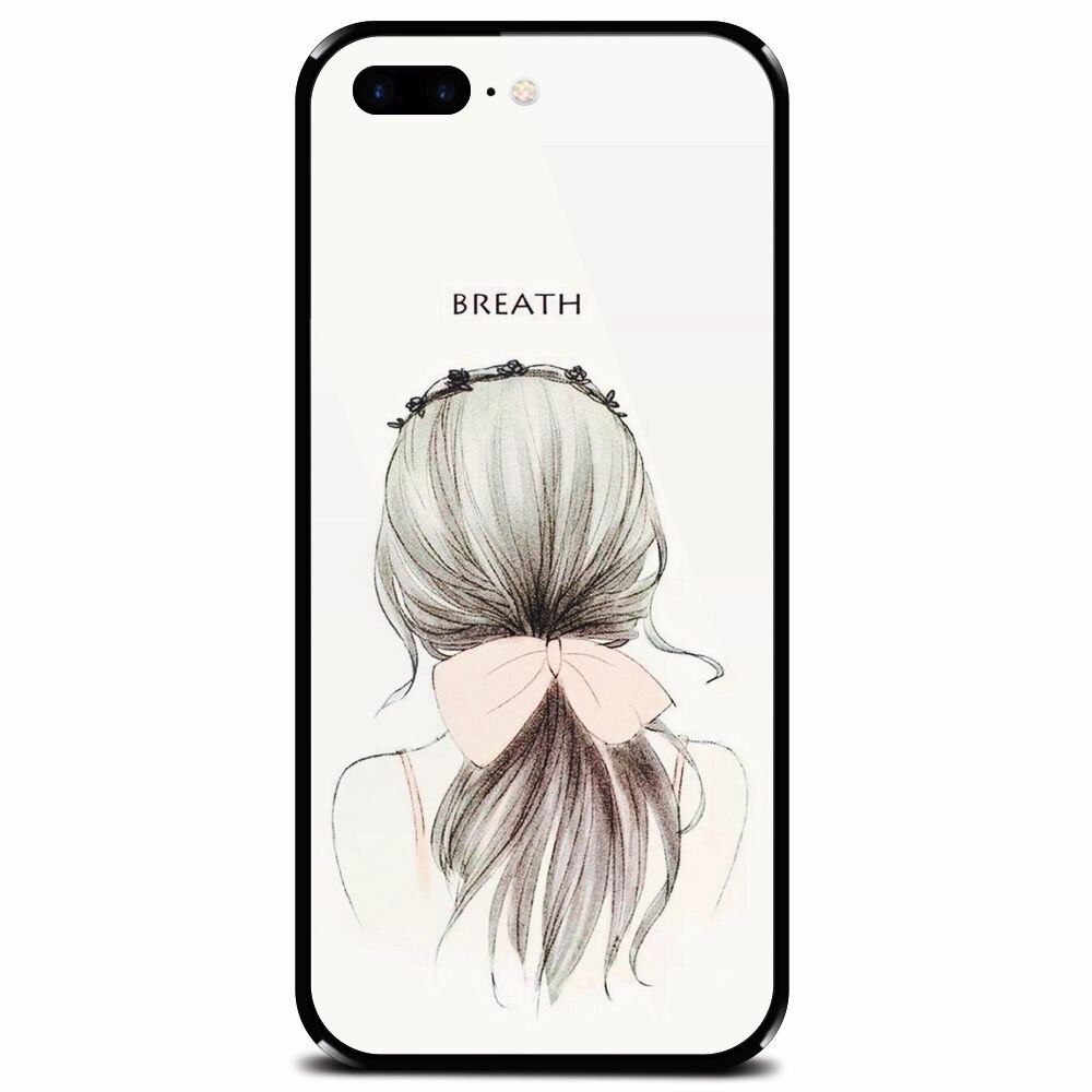 Husa din sticla securizata pentru Apple iPhone 7 Plus, Breath