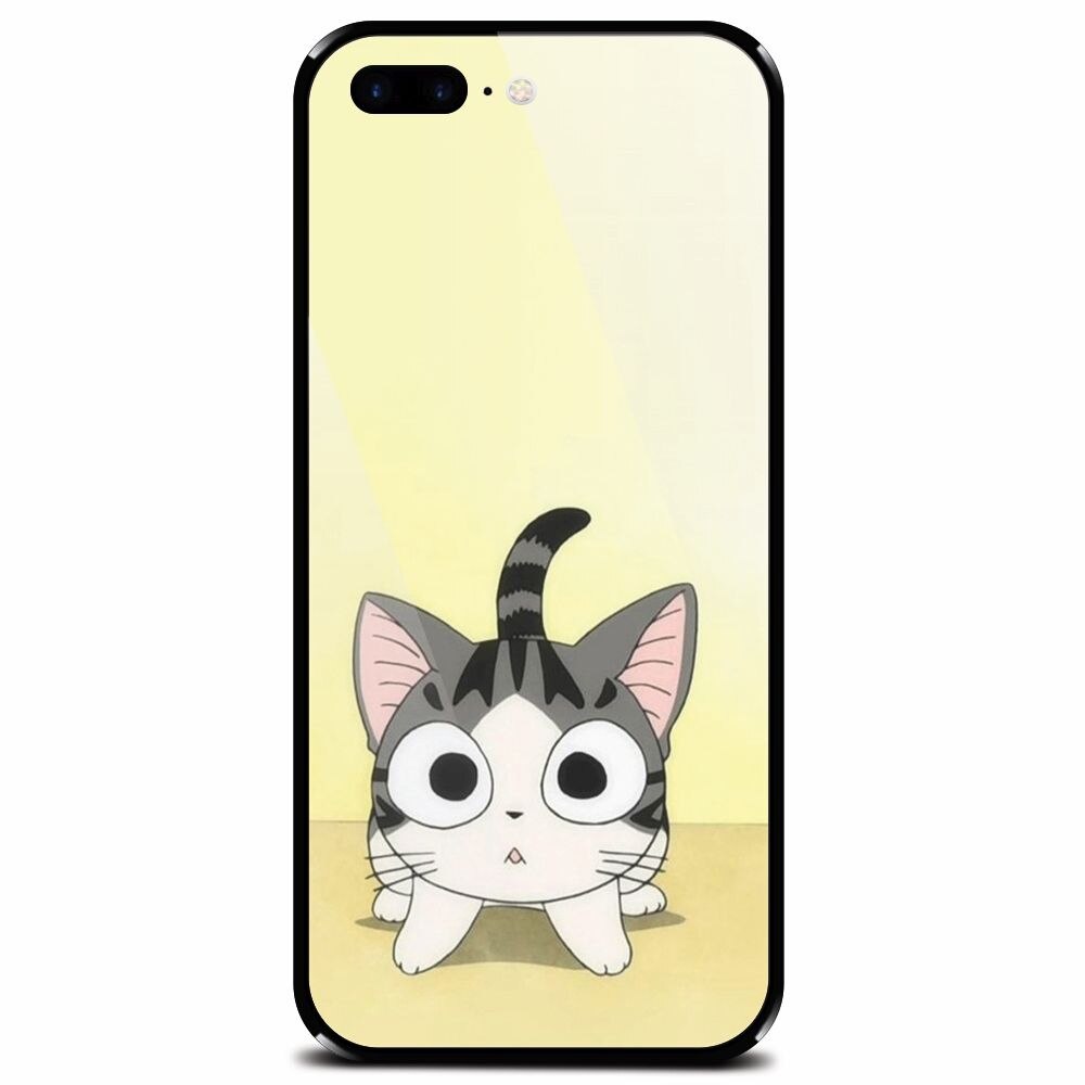 Husa din sticla securizata pentru Apple iPhone 7 Plus, Cute Ktty