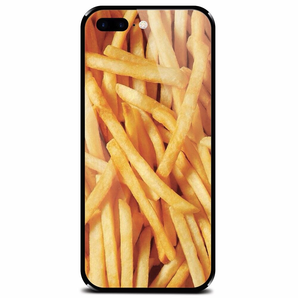 Husa din sticla securizata pentru Apple iPhone 7 Plus, Fries