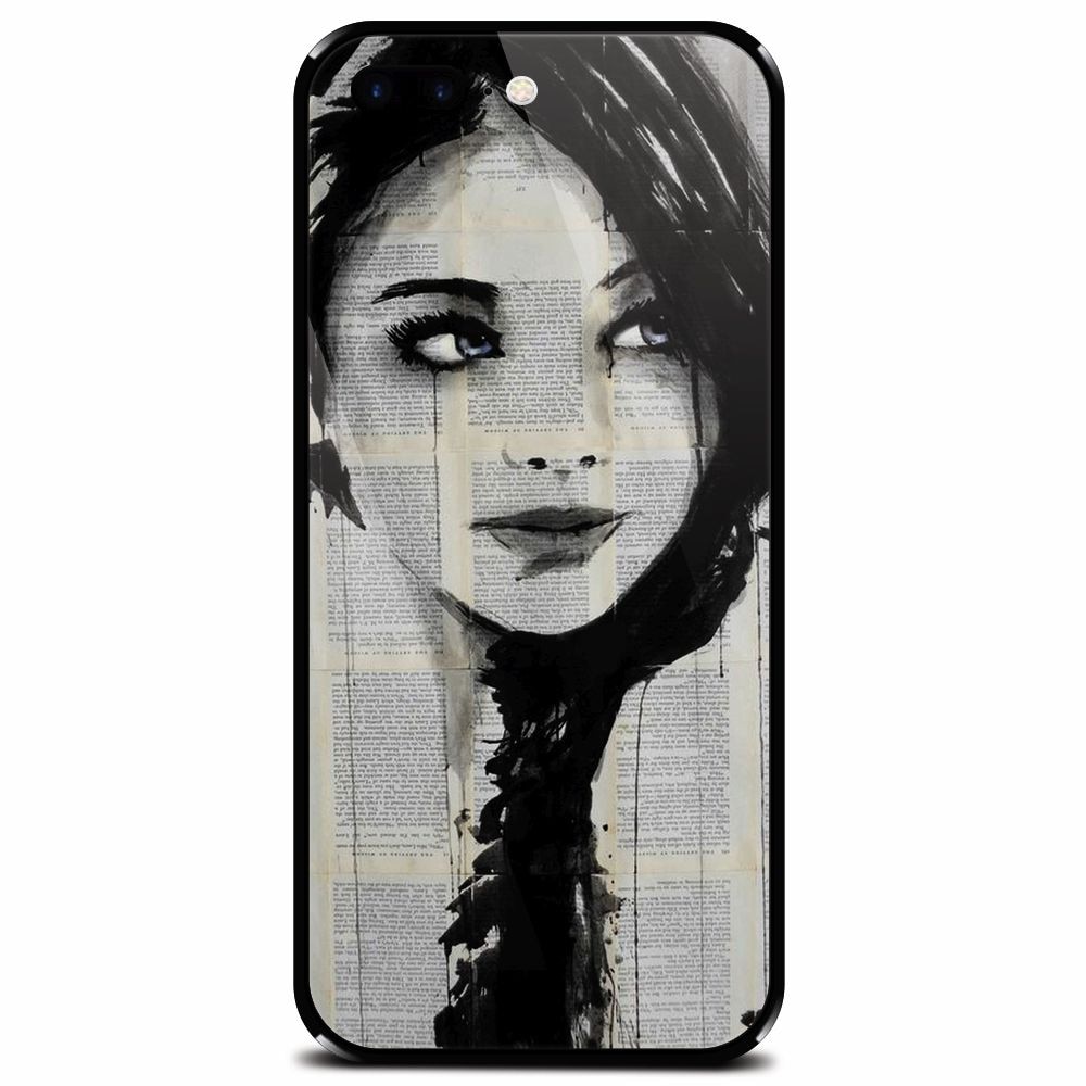 Husa din sticla securizata pentru Apple iPhone 7 Plus, Blue Eyes