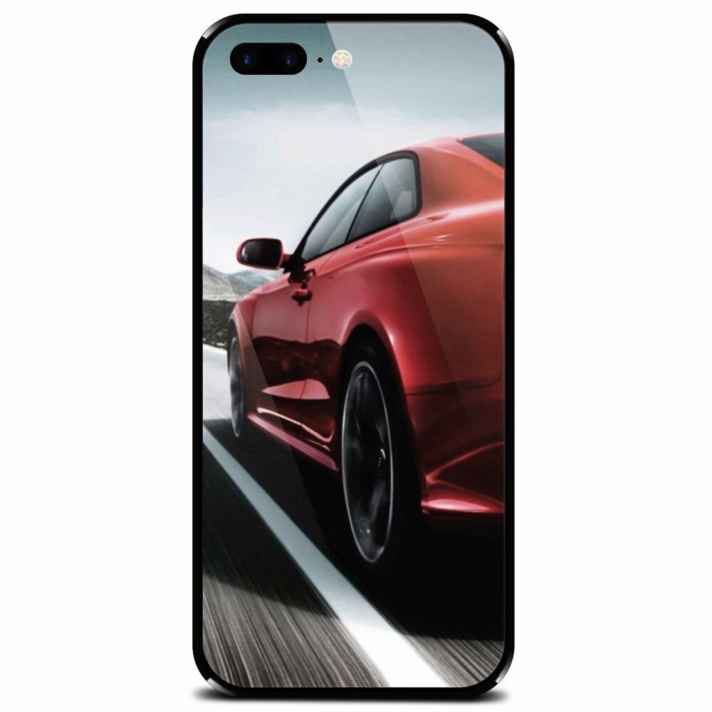 Husa din sticla securizata pentru Apple iPhone 7 Plus, Car On Road