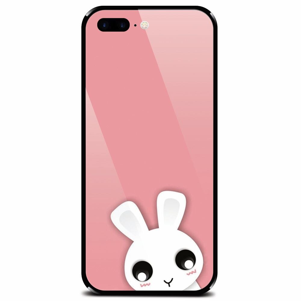 Husa din sticla securizata pentru Apple iPhone 7 Plus, Cute Girly 002