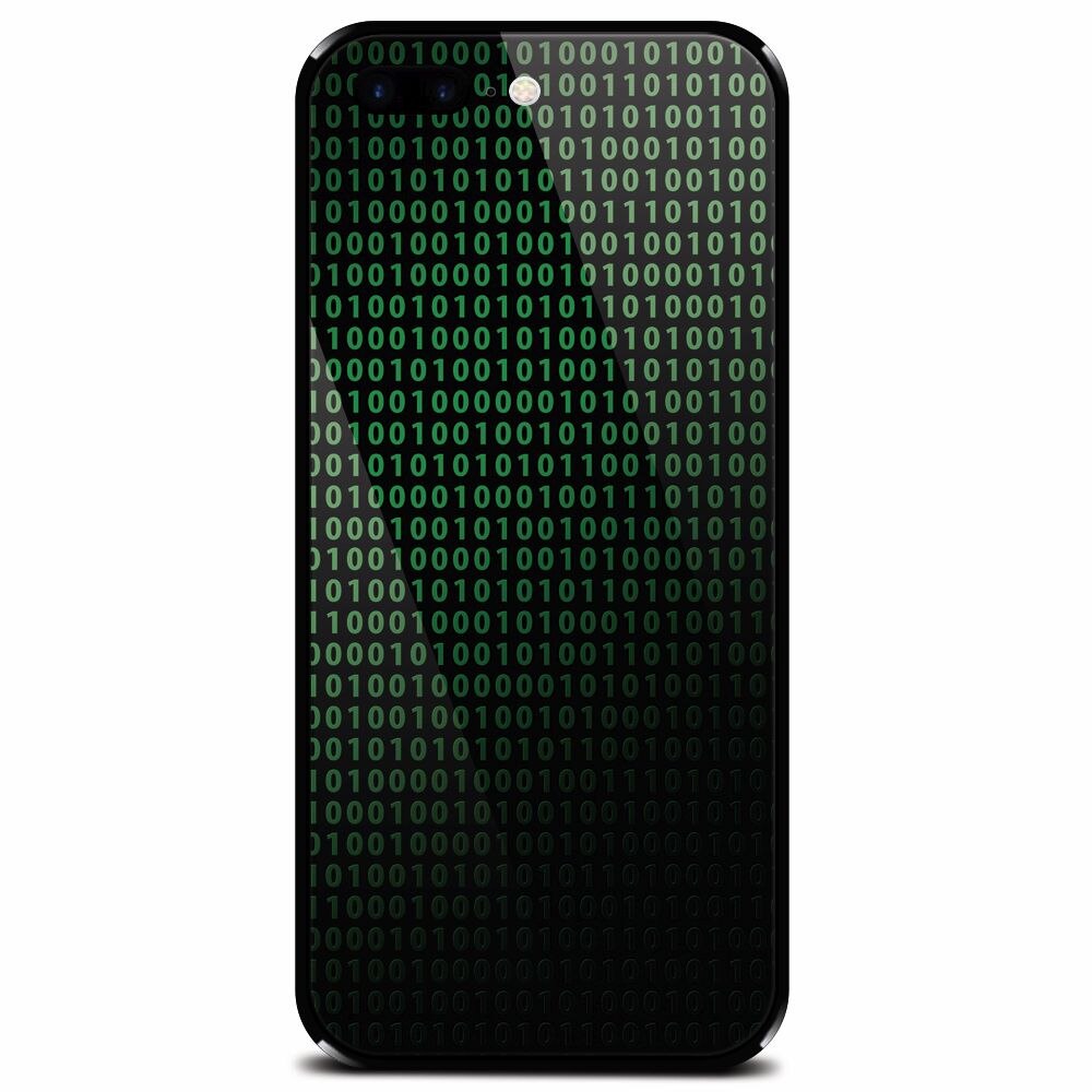 Husa din sticla securizata pentru Apple iPhone 7 Plus, Binary Code