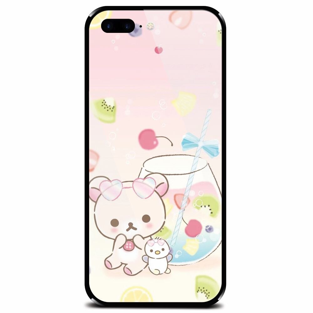 Husa din sticla securizata pentru Apple iPhone 8 Plus, Tiny And Cute