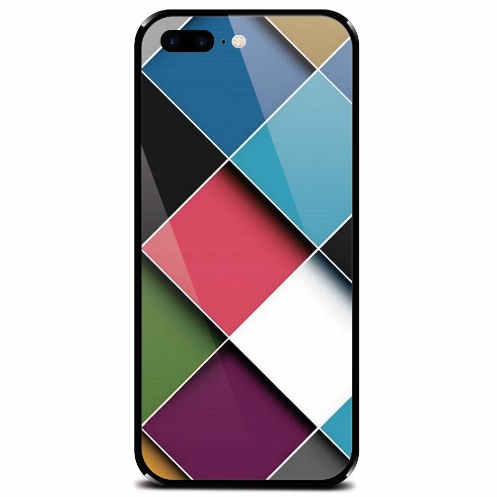 Husa din sticla securizata pentru Apple iPhone 8 Plus, Square