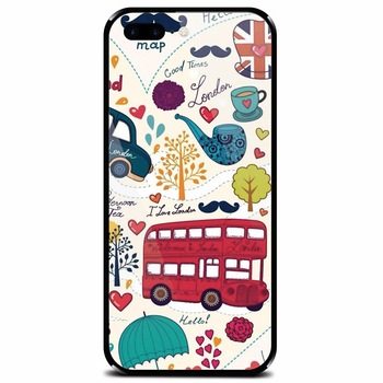 Husa din sticla securizata pentru Apple iPhone 7 Plus, Welcome In London Husa din sticla securizata pentru Apple iPhone 7 Plus, Welcome In London