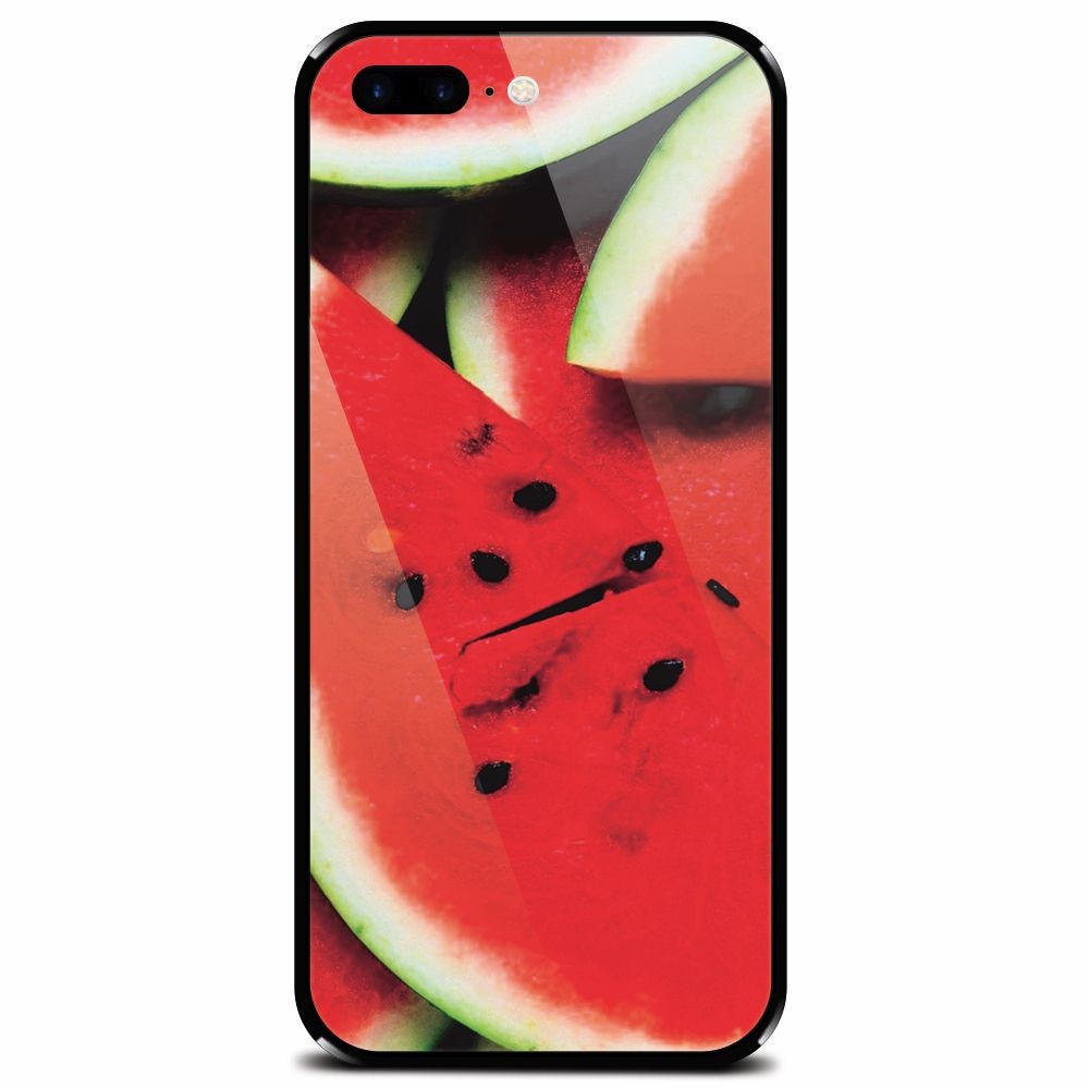 Husa din sticla securizata pentru Apple iPhone 7 Plus, S Of Watermelon Slice
