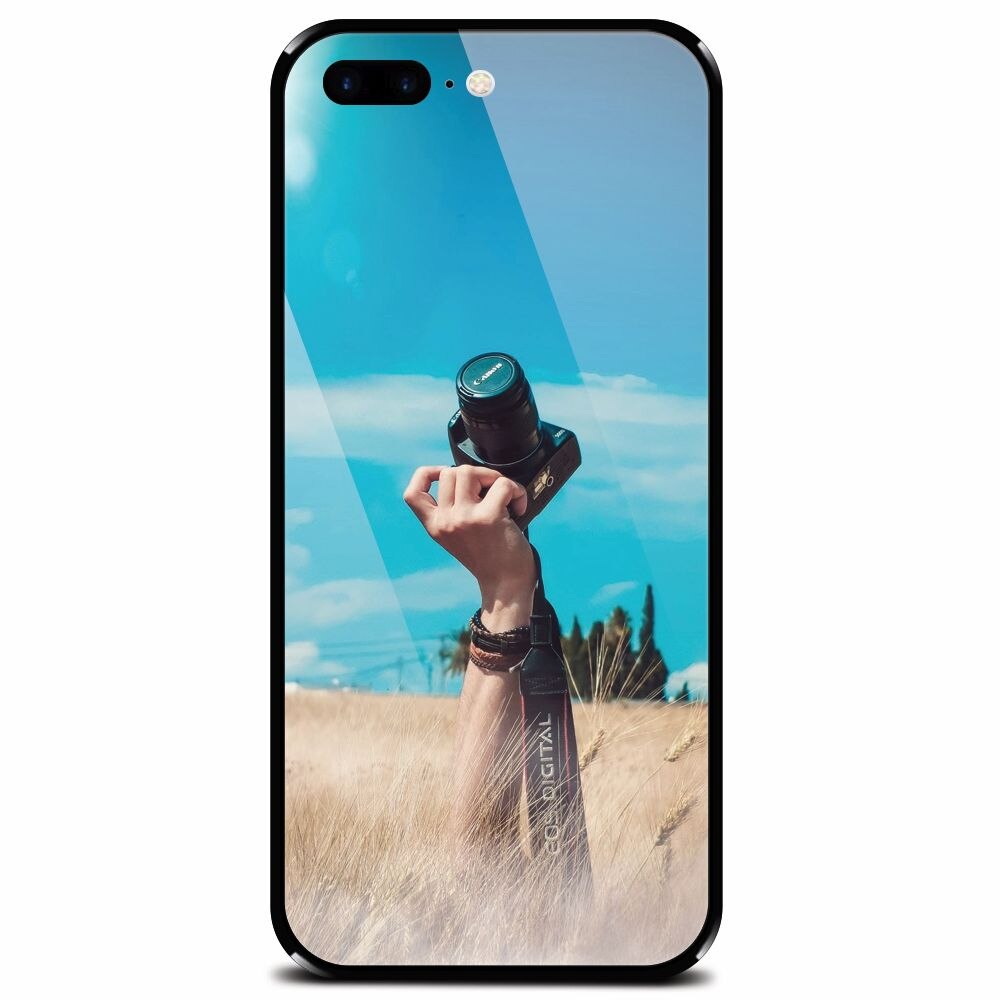 Husa din sticla securizata pentru Apple iPhone 8 Plus, Camera
