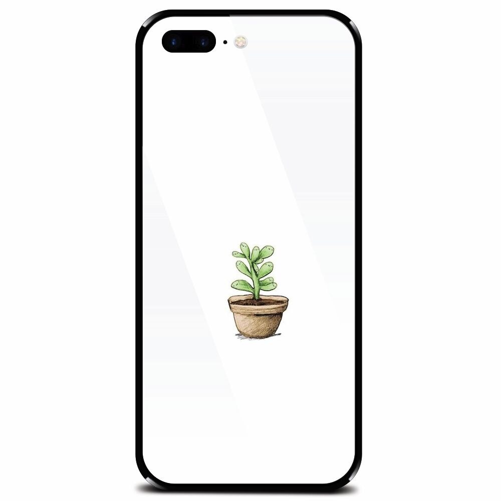 Husa din sticla securizata pentru Apple iPhone 8 Plus, Cactus 101