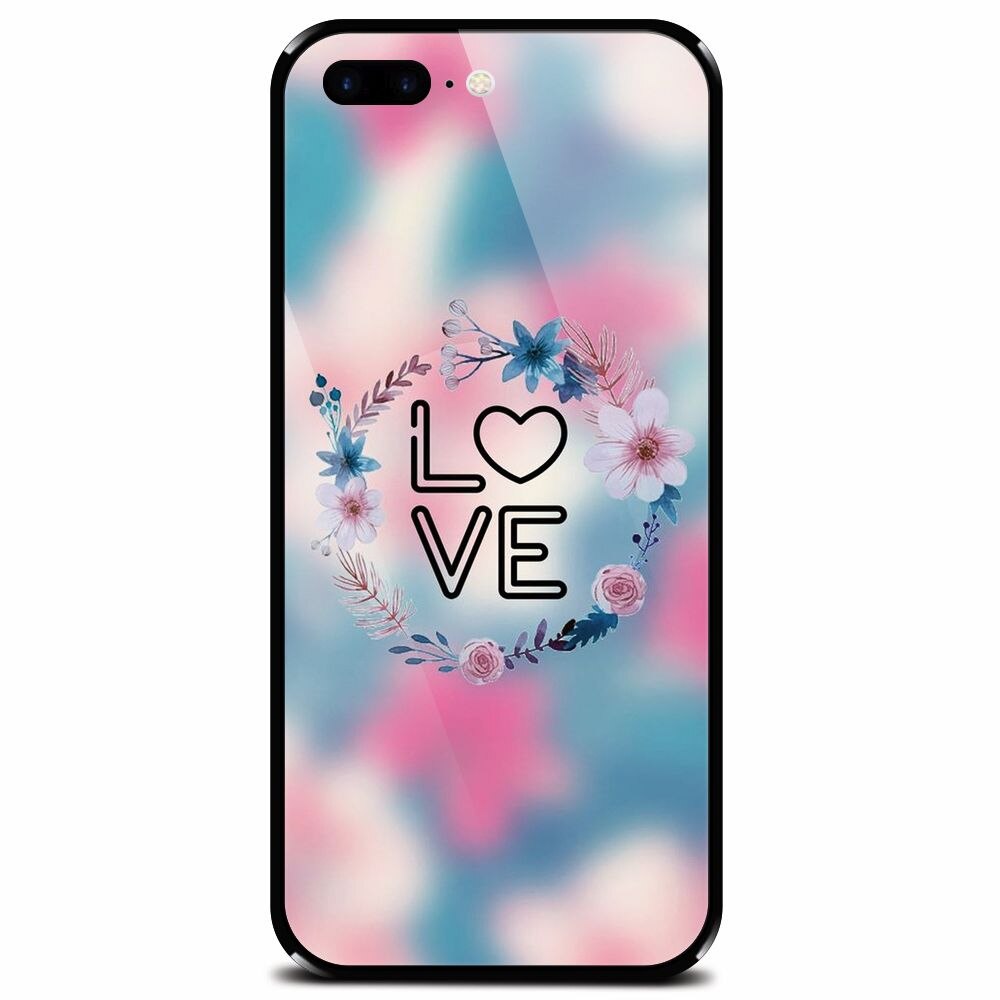 Husa din sticla securizata pentru Apple iPhone 7 Plus, Love 001