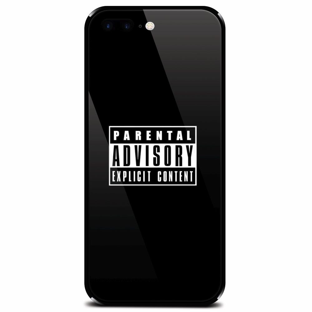 Husa din sticla securizata pentru Apple iPhone 7 Plus, Parental Advisory
