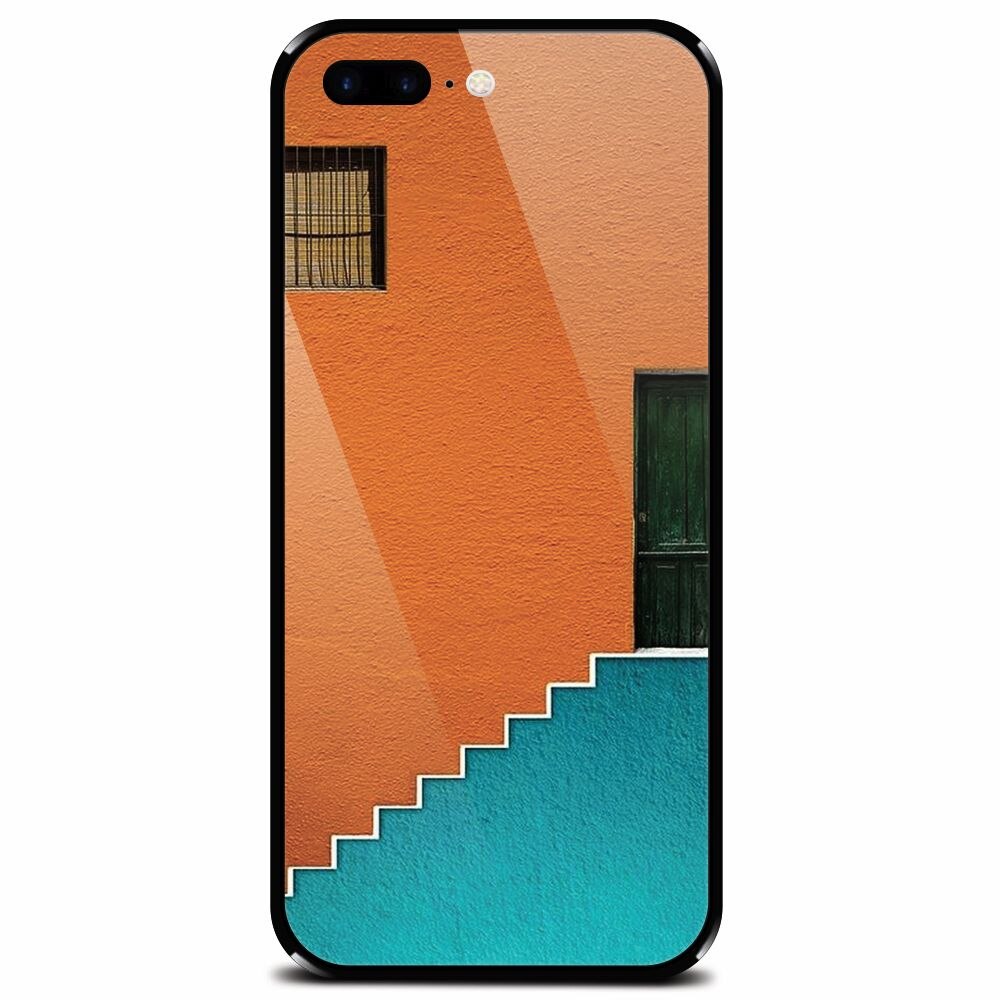 Husa din sticla securizata pentru Apple iPhone 8 Plus, Stairs