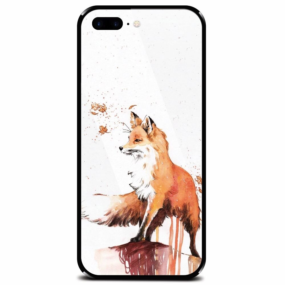 Husa din sticla securizata pentru Apple iPhone 8 Plus, Fox 101