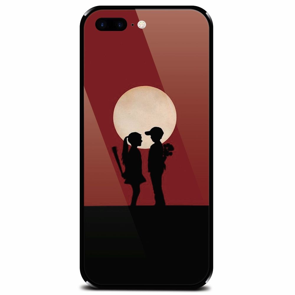 Husa din sticla securizata pentru Apple iPhone 7 Plus, Boy Girl Love Story
