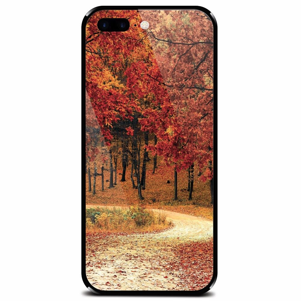 Husa din sticla securizata pentru Apple iPhone 7 Plus, Autumn