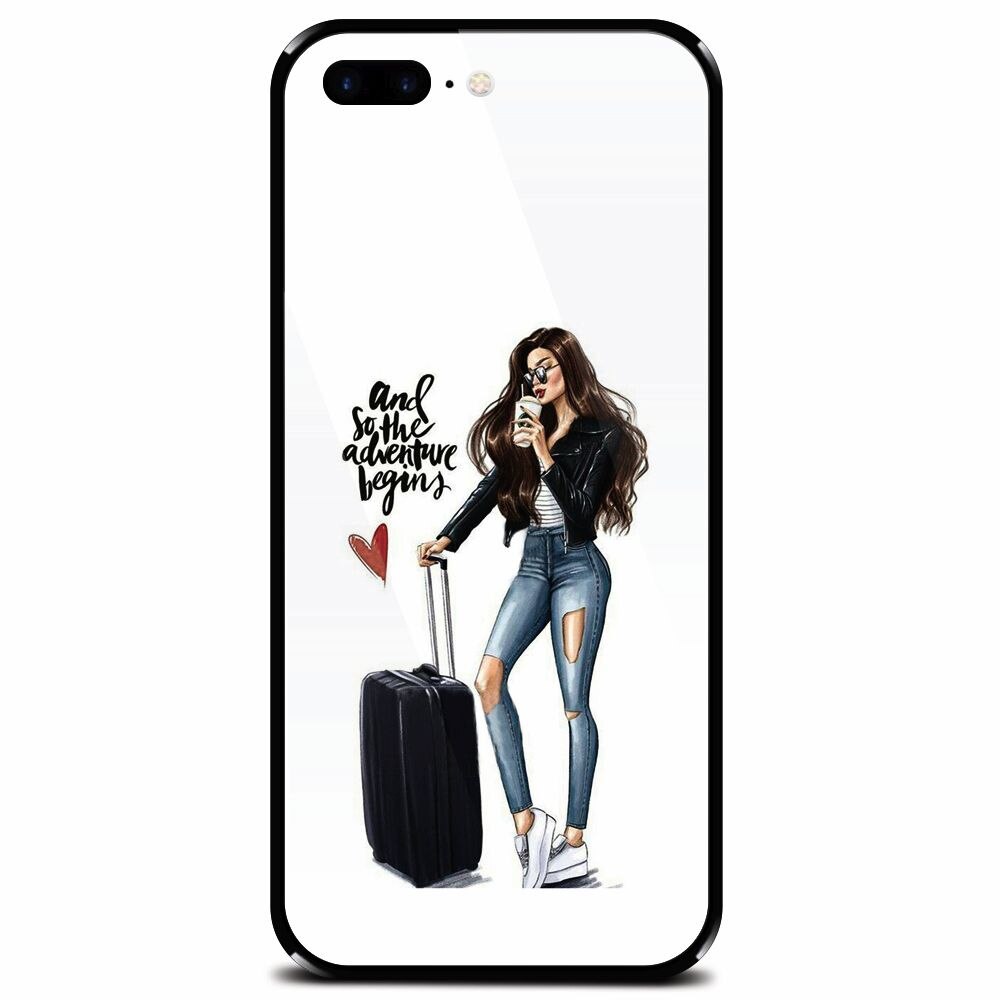 Husa din sticla securizata pentru Apple iPhone 7 Plus, And So The Adventure Begins