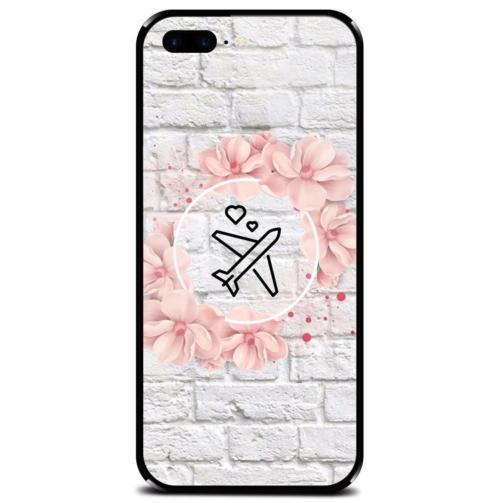 Husa din sticla securizata pentru Apple iPhone 8 Plus, Travel Dream