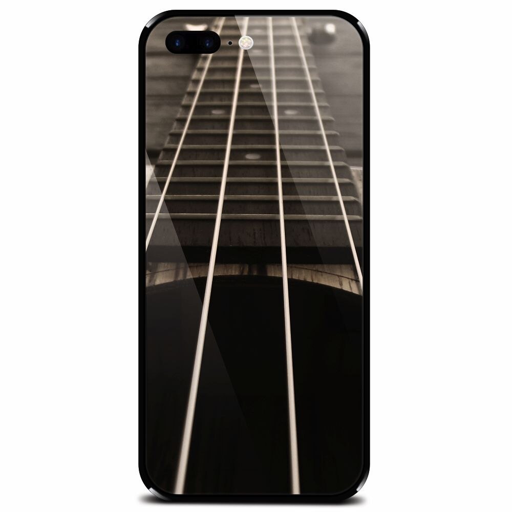 Husa din sticla securizata pentru Apple iPhone 7 Plus, Bass Guitar