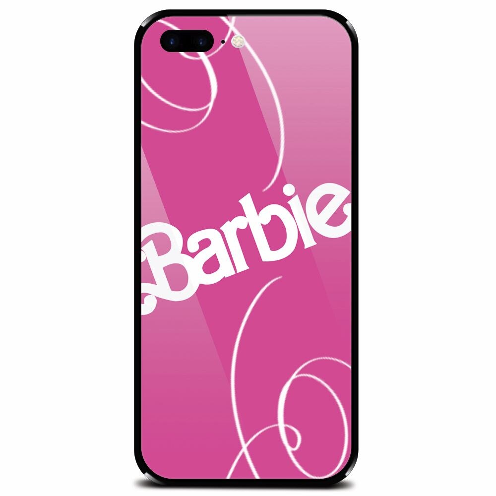 Husa din sticla securizata pentru Apple iPhone 7 Plus, Barbie