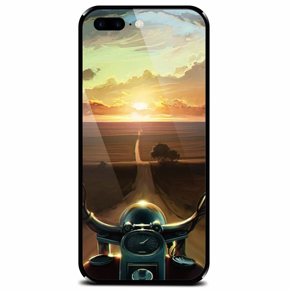 Husa din sticla securizata pentru Apple iPhone 8 Plus, Country Road