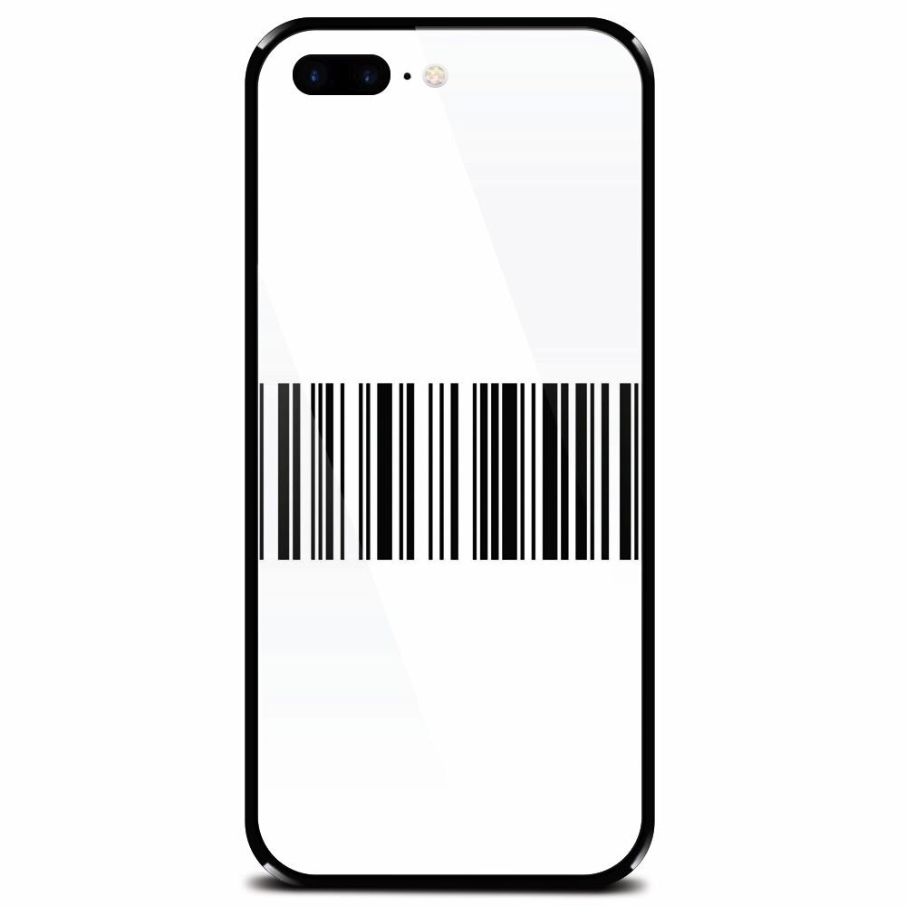Husa din sticla securizata pentru Apple iPhone 7 Plus, Bar Code