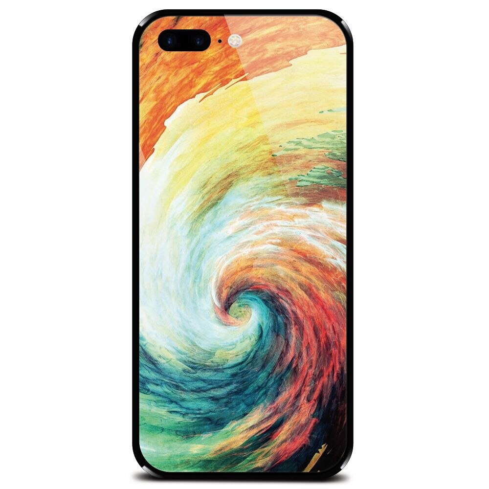 Husa din sticla securizata pentru Apple iPhone 7 Plus, Big Wave Painting