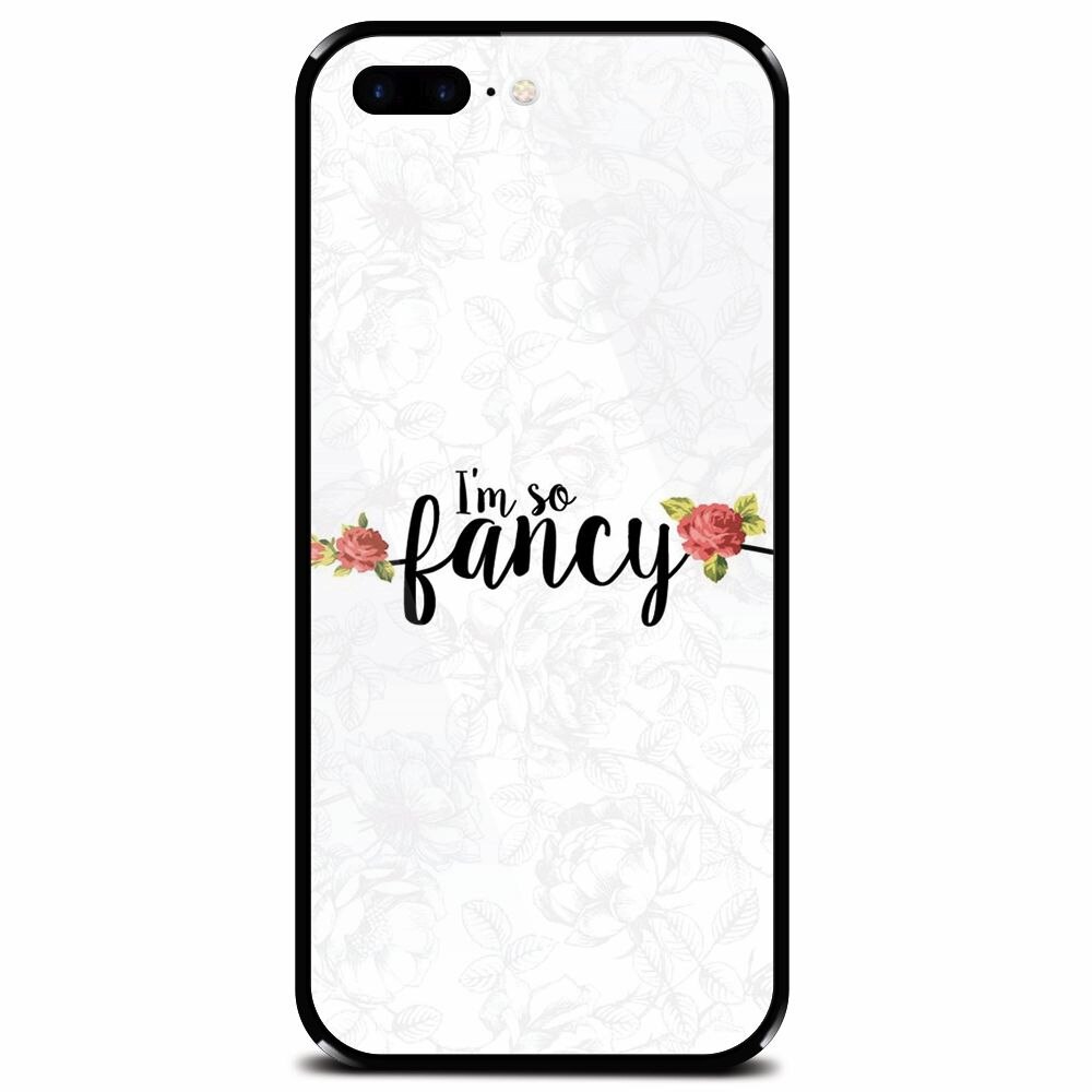 Husa din sticla securizata pentru Apple iPhone 7 Plus, Im So Fancy Floral