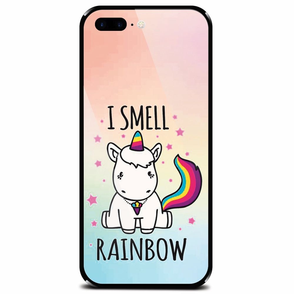 Husa din sticla securizata pentru Apple iPhone 7 Plus, I Smell Rainbow