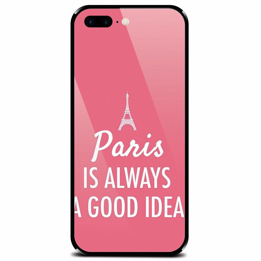 Husa din sticla securizata pentru Apple iPhone 7 Plus, Paris Is Always A Good Idea