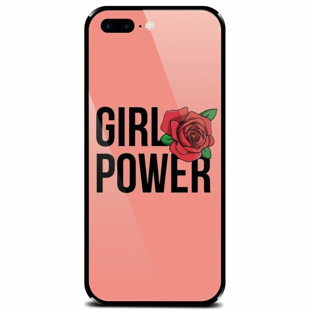 Husa din sticla securizata pentru Apple iPhone 7 Plus, Girl Power 2