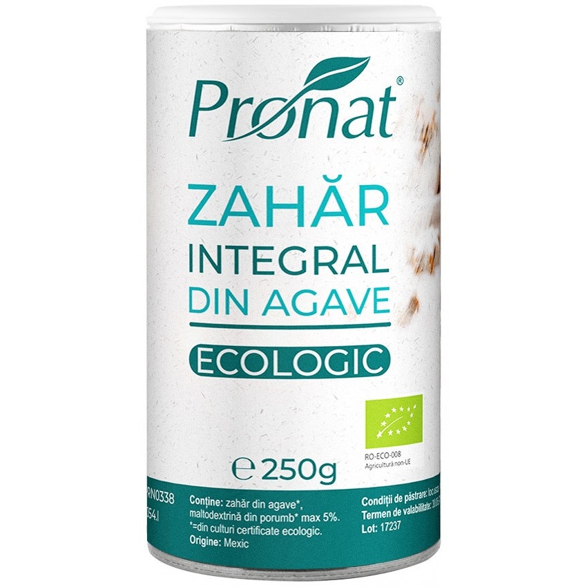 Zahar integral Bio din agave, Pronat 250 g