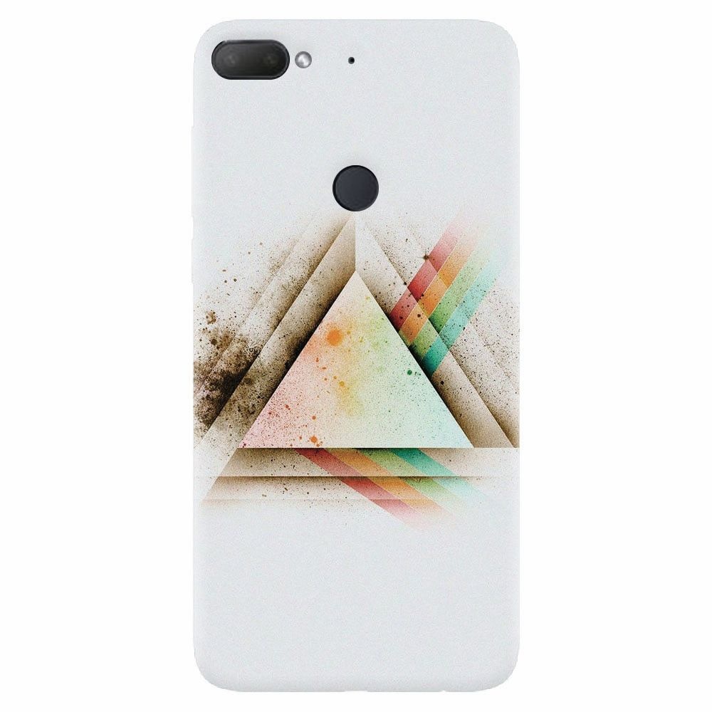 Husa silicon pentru Htc Desire 12 Plus, Abstract Grunge Light Triangle