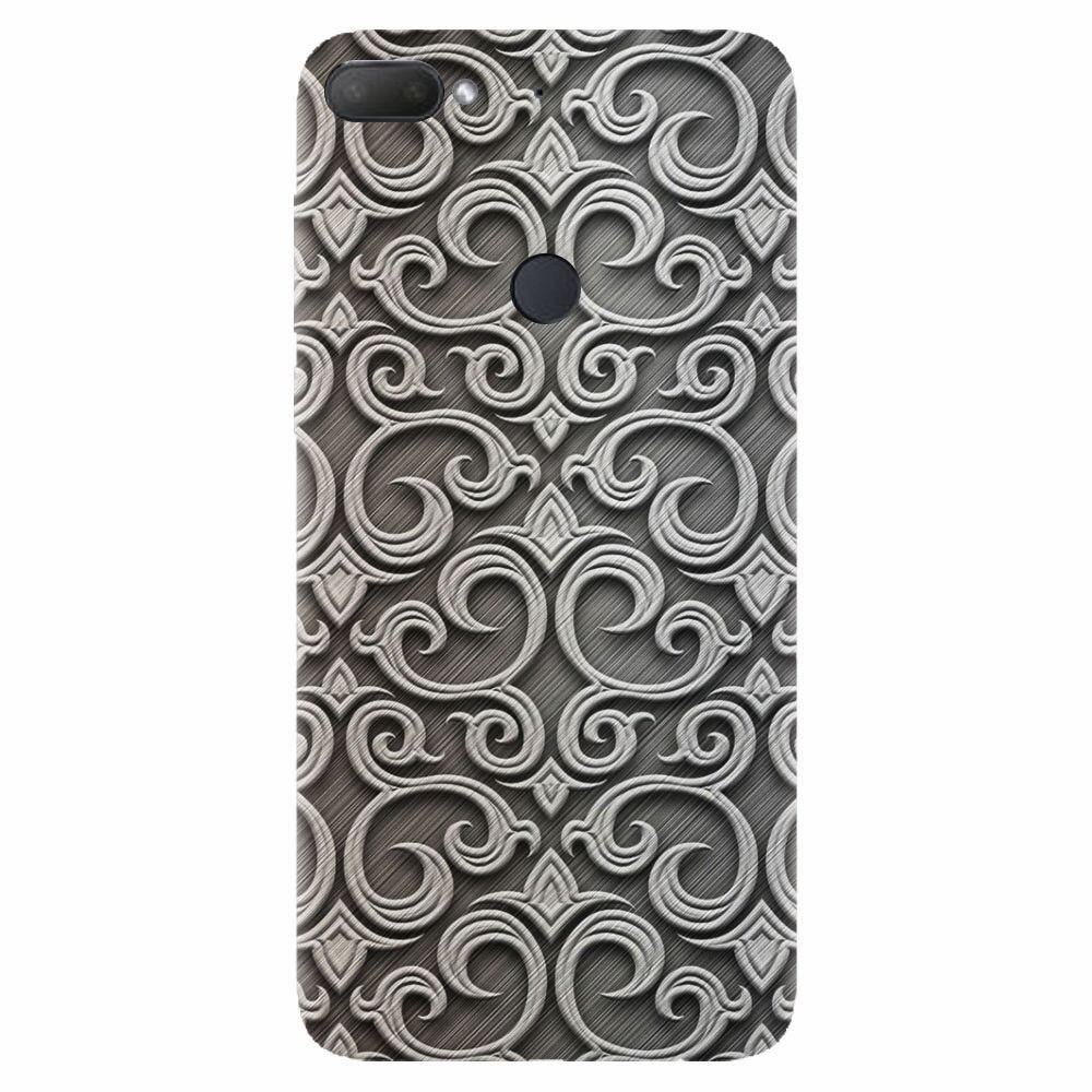 Husa silicon pentru Htc Desire 12 Plus, Baroque Silver Pattern