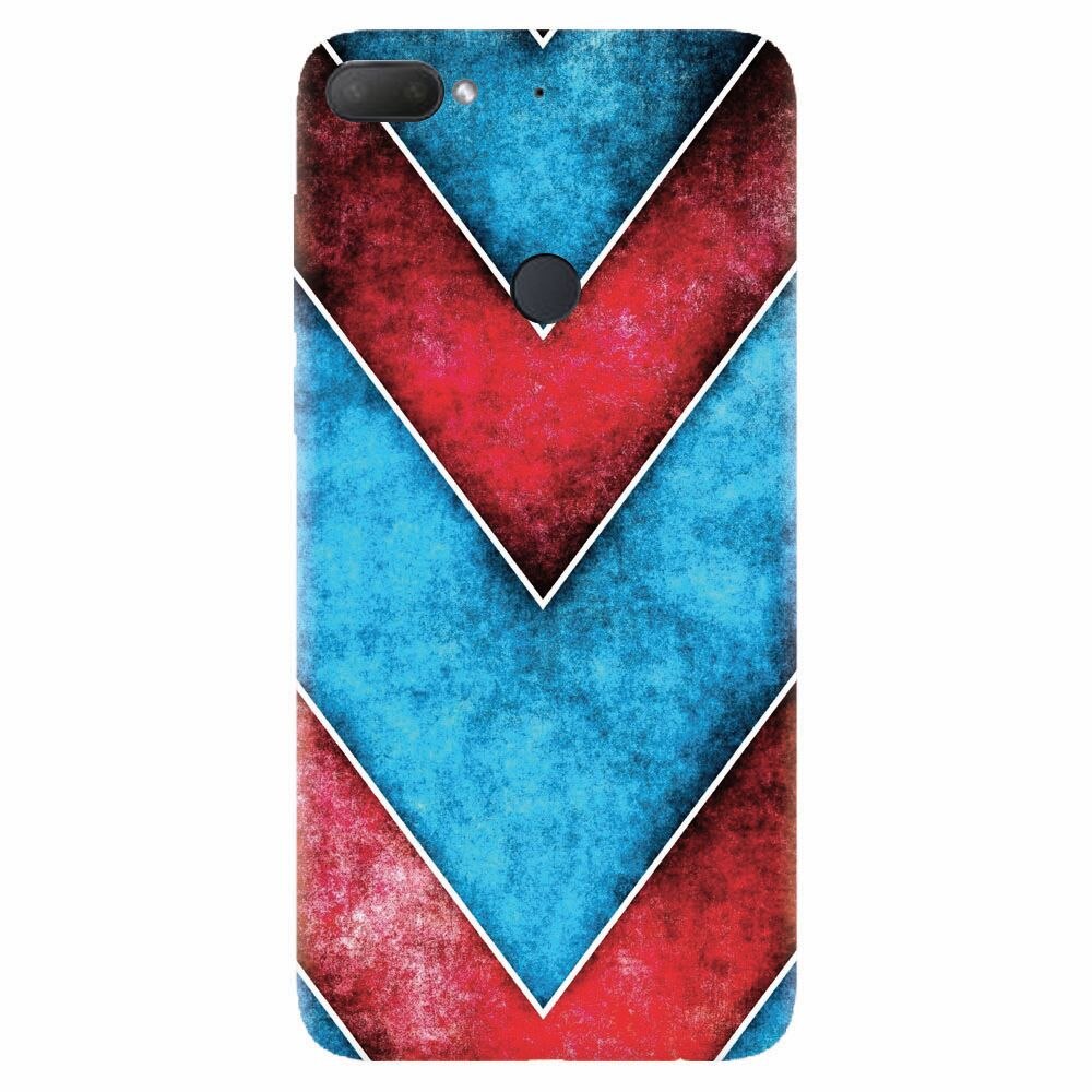 Husa silicon pentru Htc Desire 12 Plus, Blue And Red Abstract