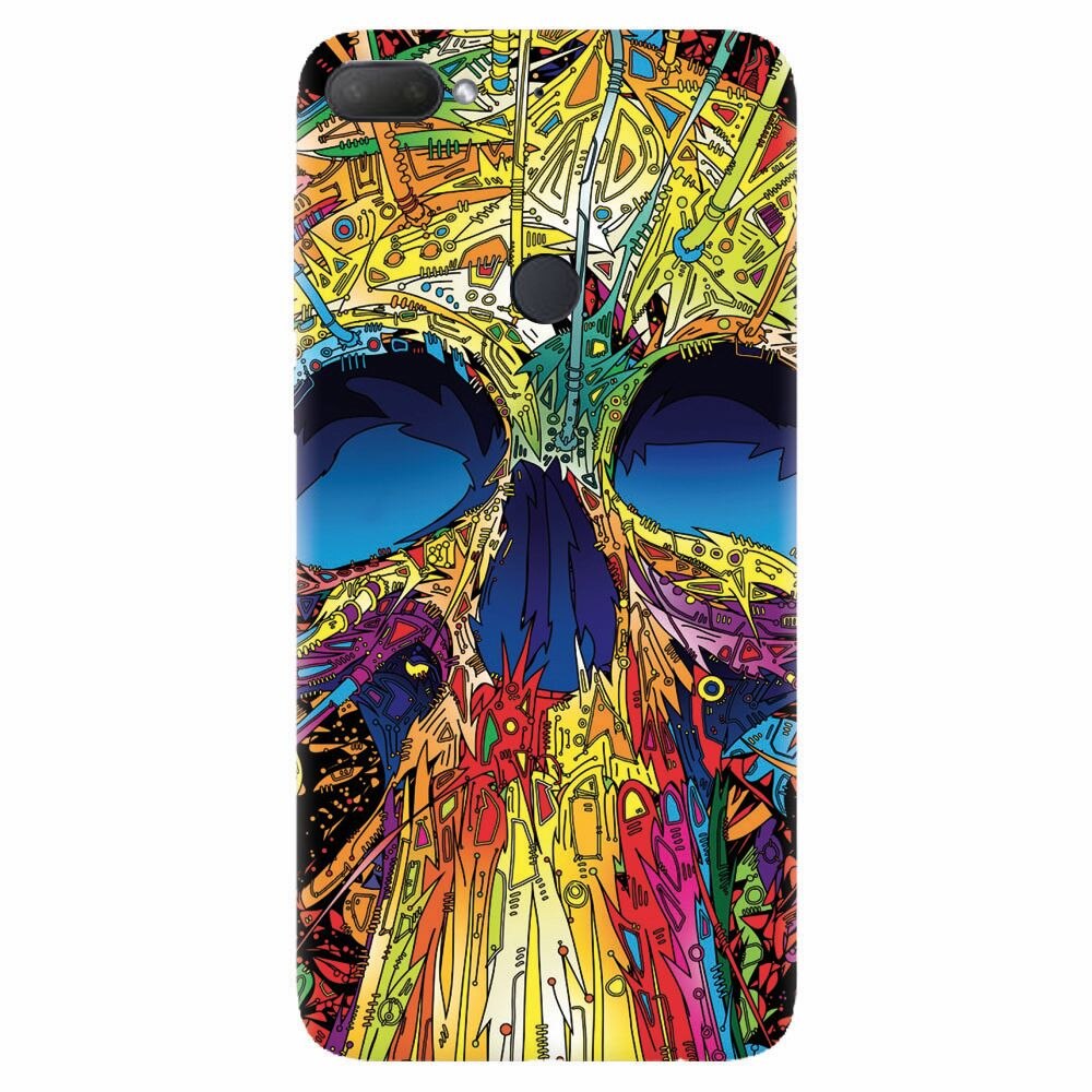 Husa silicon pentru Htc Desire 12 Plus, Abstract Multicolored Skull