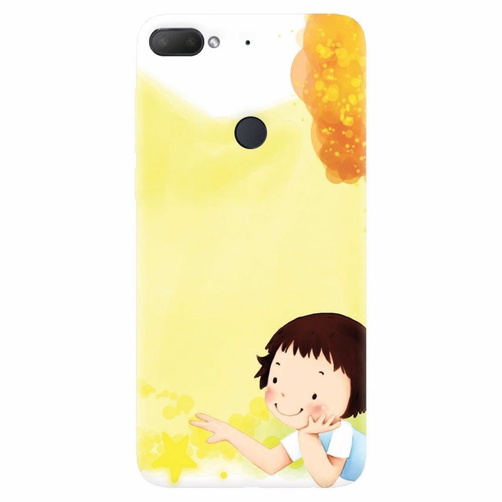 Силиконов капак съвместим с Htc Desire 12 Plus, Child Autumn Paint Hd