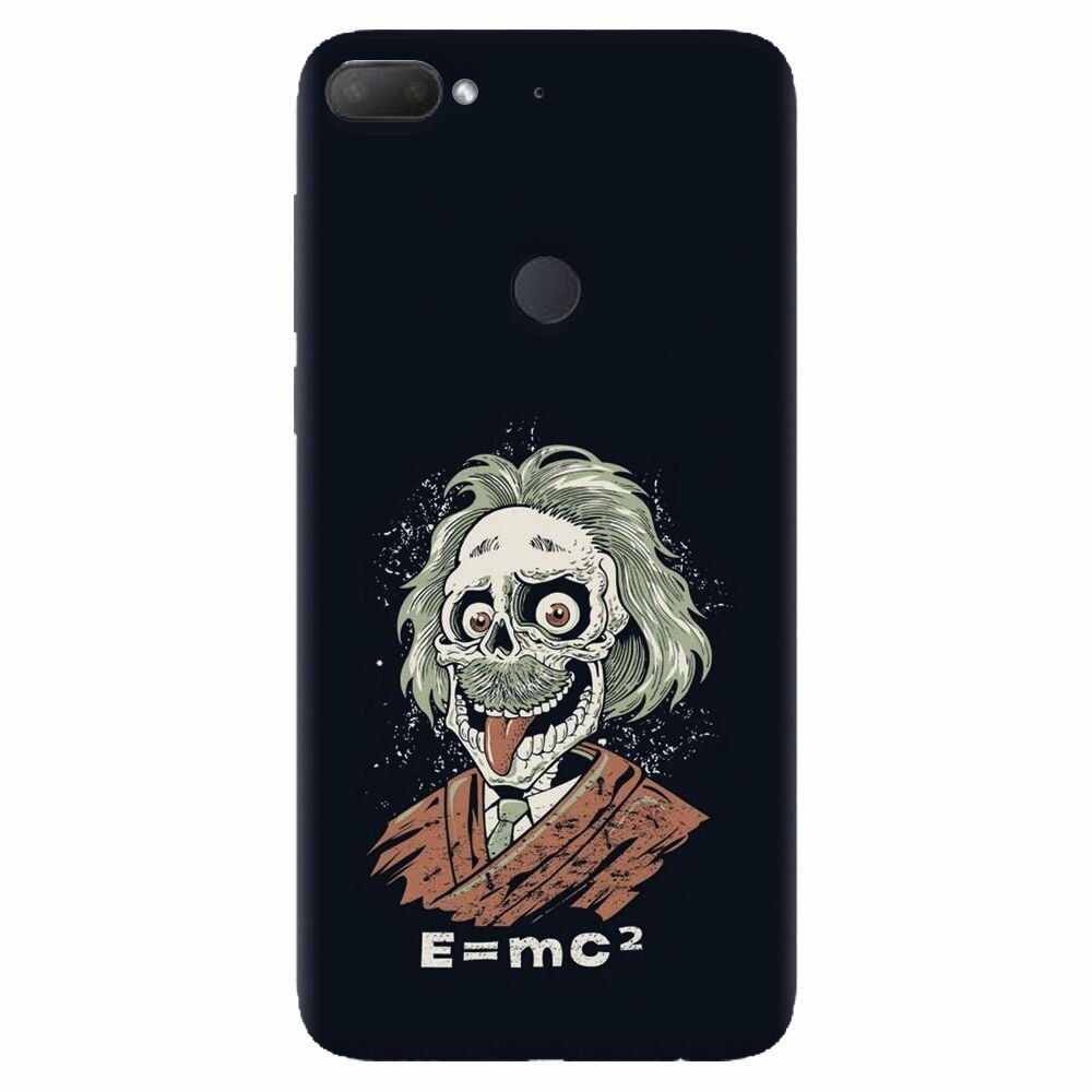 Husa silicon pentru Htc Desire 12 Plus, Albert Einstein Caricature
