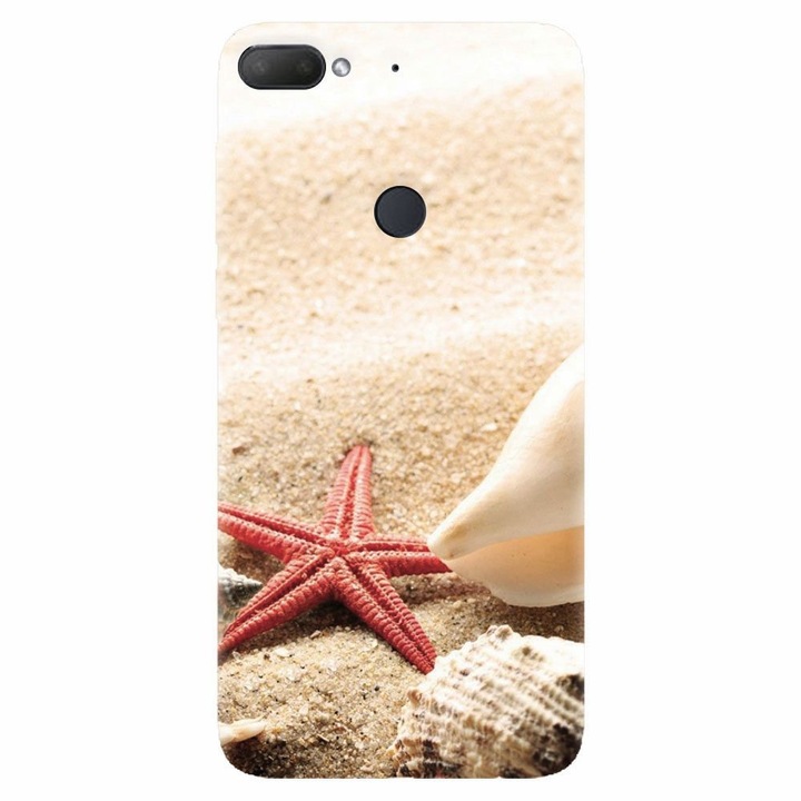 Силиконов калъф, съвместим с Htc Desire 12 Plus, Beach Shells и Starfish