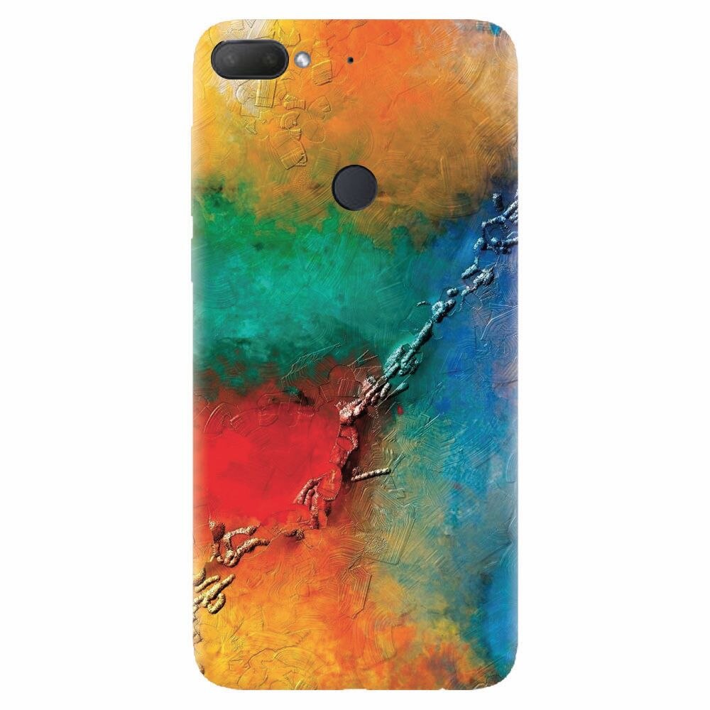 Husa silicon pentru Htc Desire 12 Plus, Colorful Wall Paint Texture