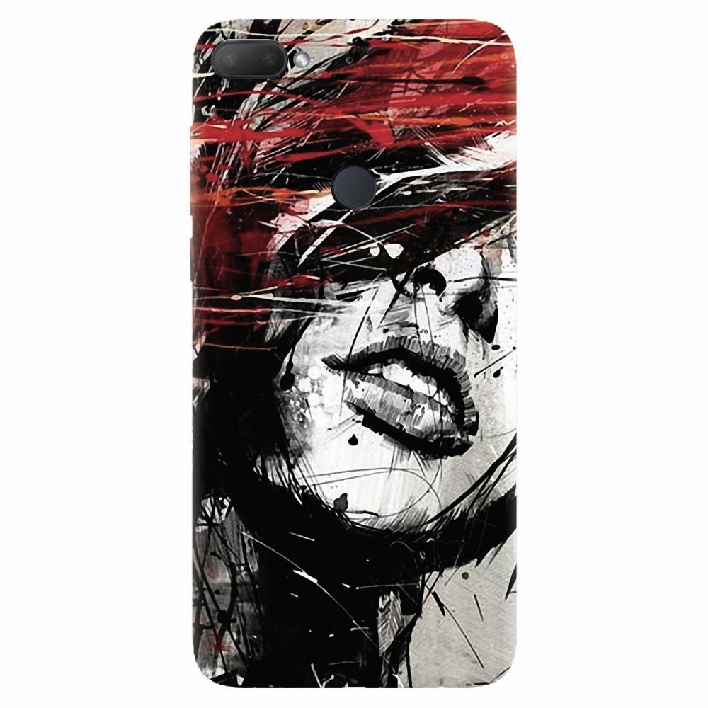 Husa silicon pentru Htc Desire 12 Plus, Byroglyphics Woman Drawing