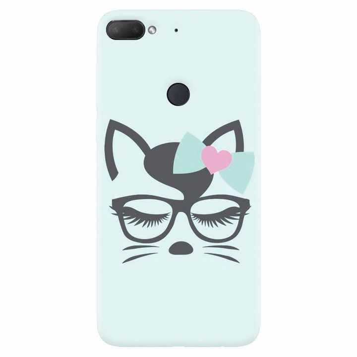 Силиконов капак, съвместим с Htc Desire 12 Plus, Angel Cat