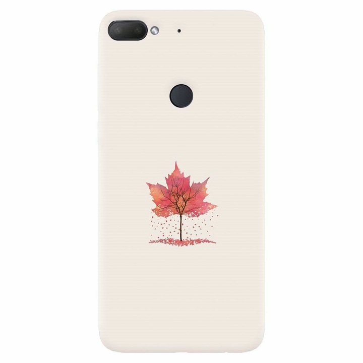 Силиконов капак, съвместим с Htc Desire 12 Plus, илюстрация с форма на есенно дърво