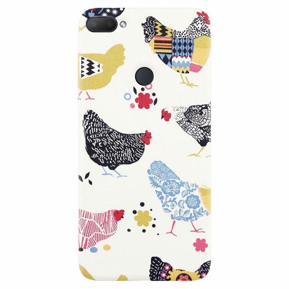 Husa silicon pentru Htc Desire 12 Plus, Chickens