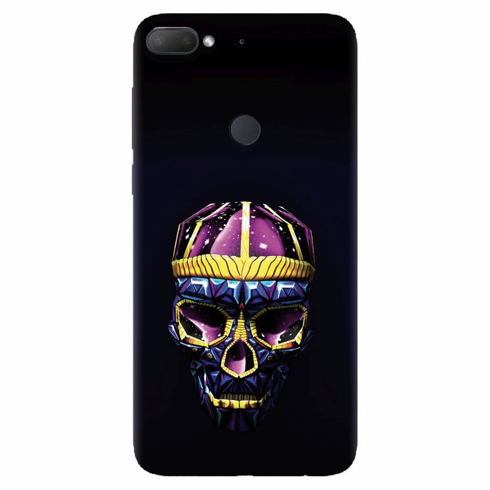 Husa silicon pentru Htc Desire 12 Plus, Colorfull Skull